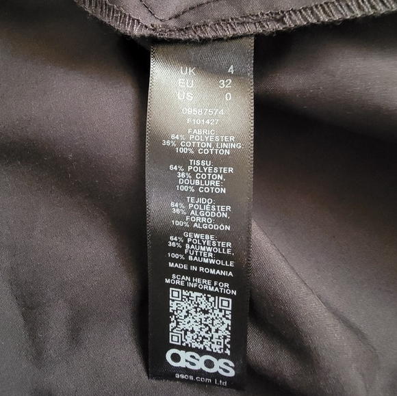 ASOS Black Puff Sleeve Poplin Maxi Dress Size 0 - Picture 7 of 9